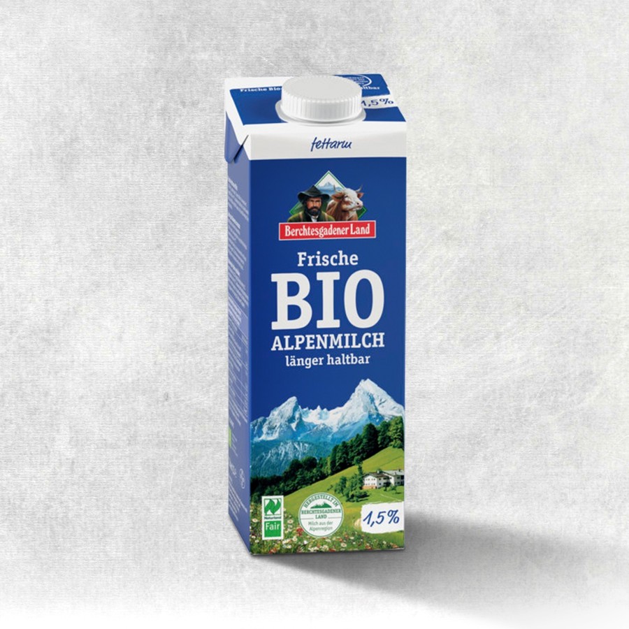 Bio-Frischmilch, 1,5% länger haltbar