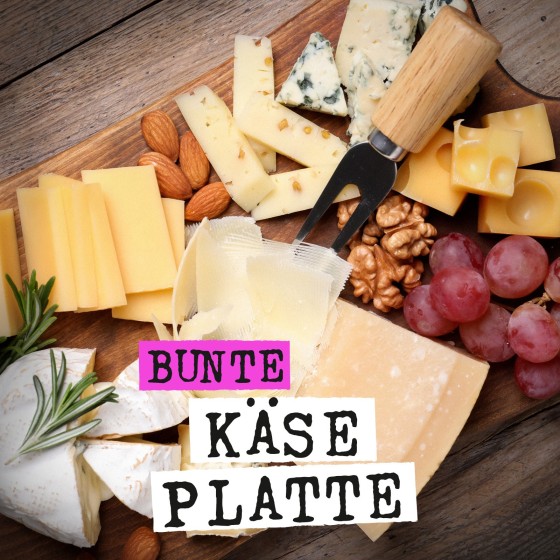Bunte Käse-Platte